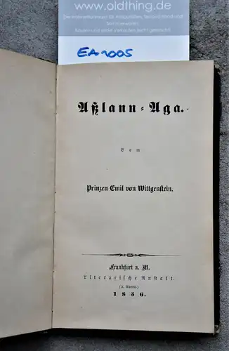 Wittgenstein, prince Emil, de Aßlann-Aga.