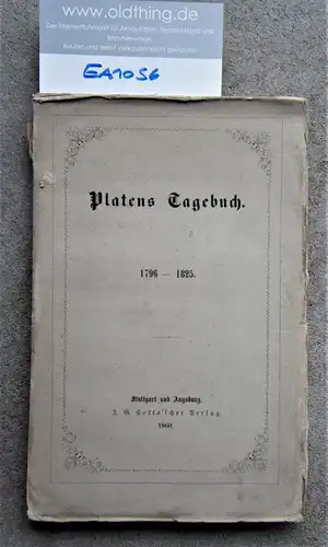 Platen, août: Journal de Platens. 1796-1825.