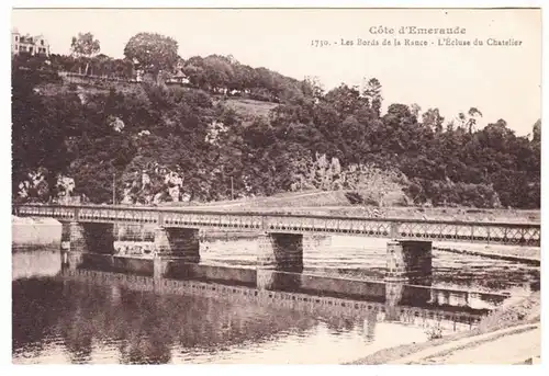 CPA Cote d'Emeraude Les Bords de la Rance- L'Écluse du Chatelier, uns.