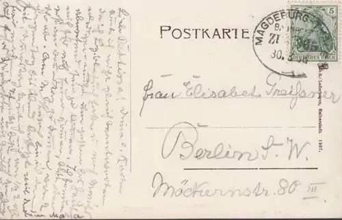 AK Halberstadt Dom de Nordern Bahnpost, couru en 1908