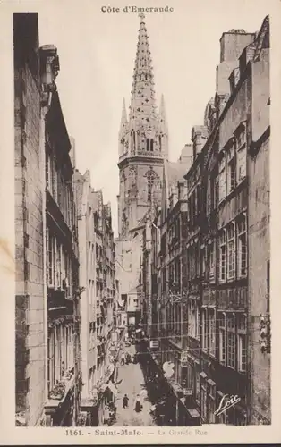 CPA Saint-Malo La Grande Rue, non circulaire