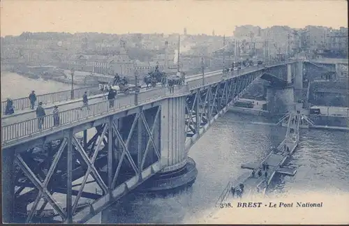 CPA Brest Le Pont national, non circulé