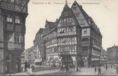 AK Frankfurt a.Main Trierische Gasse und Braubachstraße, ungelaufen