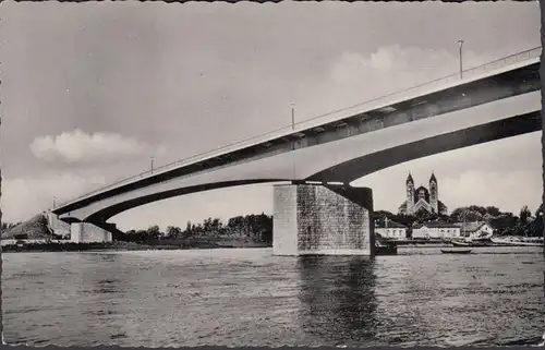 Speyer, Rheinbrücke mit Dom, ungelaufen