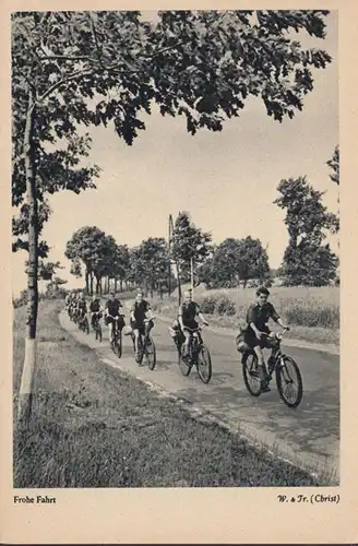 Frohe Fahrt, Pfadfinder bei der Radtour, ungelaufen