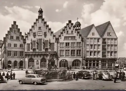 Frankfurt am Main, Rathaus und Gerechtigkeitsbrunnen, ungelaufen