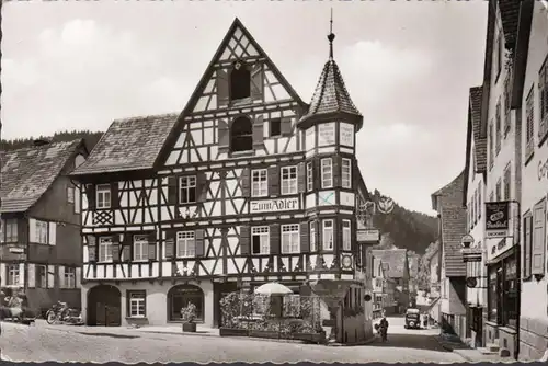 Schiltach, Gasthaus Zum Adler, gelaufen 1963