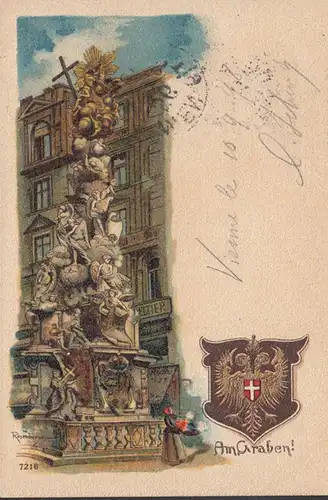 Wien, Am Graben, gelaufen 1898