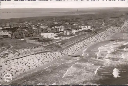 Wangerooge, Fliegeraufnahme, gelaufen 1958