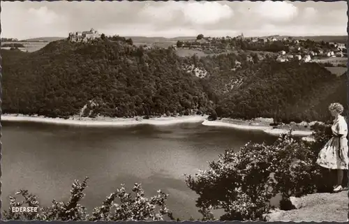 Edersee, Blick auf Waldeck, ungelaufen