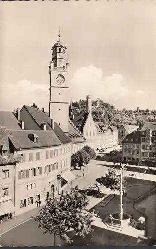 Ravensburg, Marienplatz avec Blaserturm, Sac de farine, Veitsburg en 1956