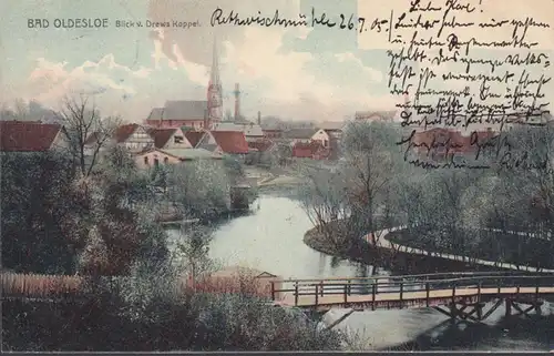 Bad Oldesloe, vue de la Drews Koppel, couru 1905