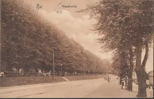 Kiel, Wasserallee, gelaufen 1912