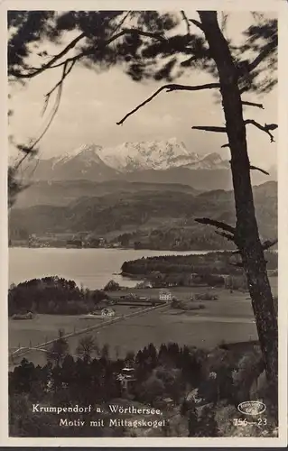 Krumpendorf, Motiv mit Mittagskogel, gelaufen 1930