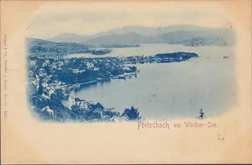 Pörtschach a. Wörthersee, Panoramaansicht, gelaufen