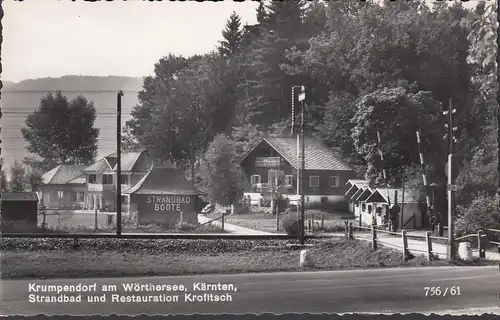 Krumpendorf, Restauration Krofitsch, Strandbad Boote, ungelaufen