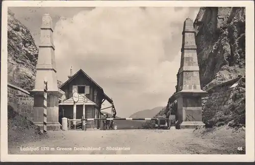 Loiblpass, Grenze Deutschland- Südslavien, gelaufen 1939