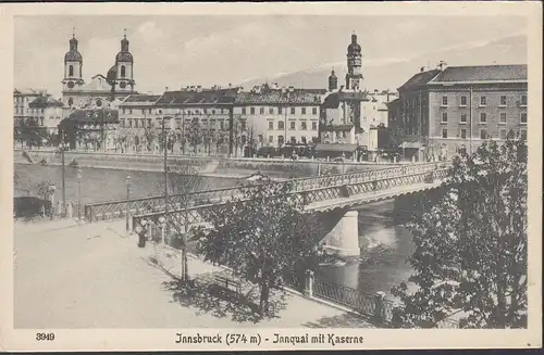 Innsbruck, Innquai mit Kaserne, ungelaufen