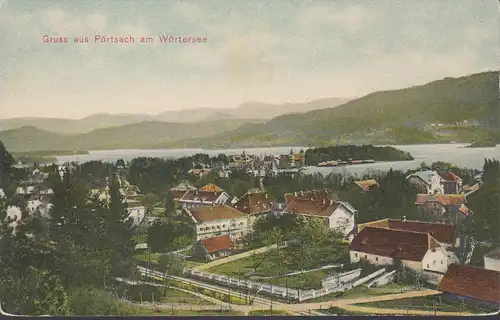 Gruss aus Pörtschach am Wörthersee, Stadtansicht, ungelaufen