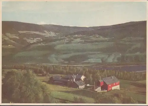 Norwegen, Gudbrandsdalen, Bondegard ved Hundorp, ungelaufen