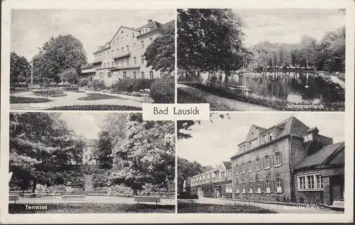 Bad Lausick, Kurhaus, Kurmittelhaus, Schwanenteich, gelaufen