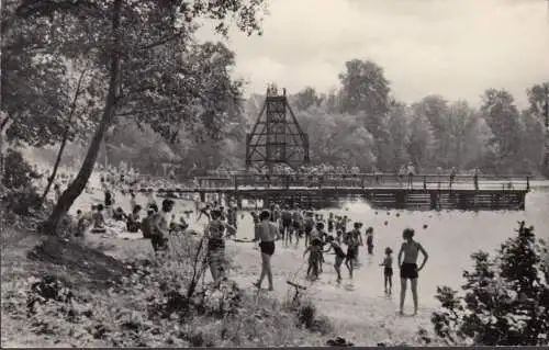 Neustrelitz, Badestrand am Glambecker See, gelaufen