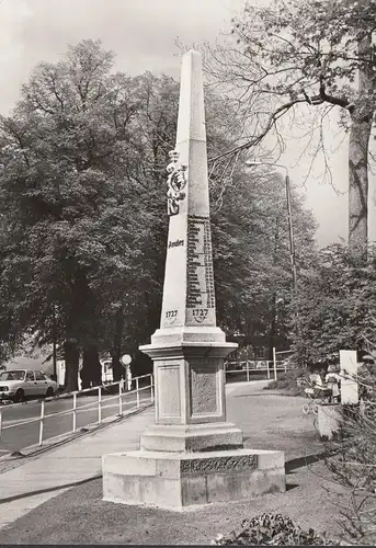 Annaberg- Buchholz, Distanzsäule am Wolkensteiner Tor, ungelaufen