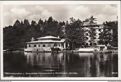 Krumpendorf a. Wörthersee, Strandhotel, Seerestauration, ungelaufen