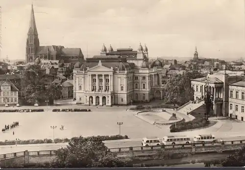 Schwerin, Staatstheater, Museum, Dom, Busse, gelaufen 1975