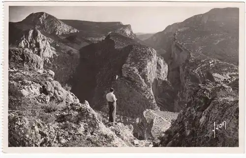 CPA Gorges du Verdon, Entree du Grand Canon et Belvedere du Point Sublime, ungel.