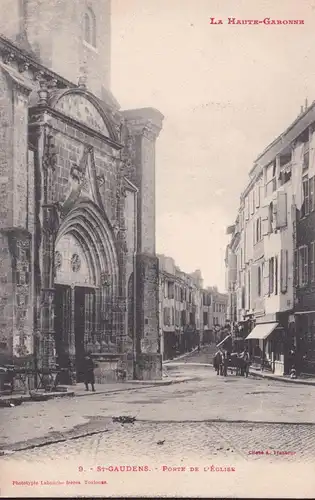 CPA Saint Gaudens, Porte de L' Eglise, ungelaufen