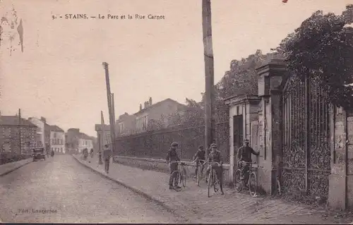 CPA Stains, Le Parc et la Carnot, gelaufen 1938