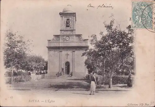 CPA Algére, Batna, L Église, couru en 1904