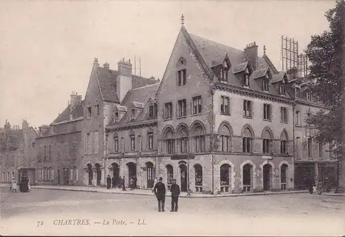 CPA Chartres, La Poste, ungelaufen