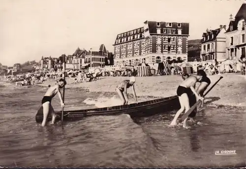 CPA Blonville sur Mer, La Plage, gelaufen 1959