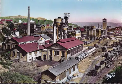 CPA Saint Étienne, Un quartier de Puits de Mines de Charbon, ungelaufen