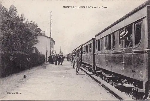 CPA Montreuil Belfroy, La Gare, ungelaufen