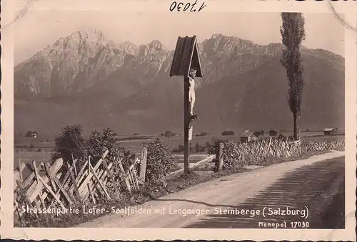 Lofer Saalfelden, Strassenpartie mit Leoganger Steinberge