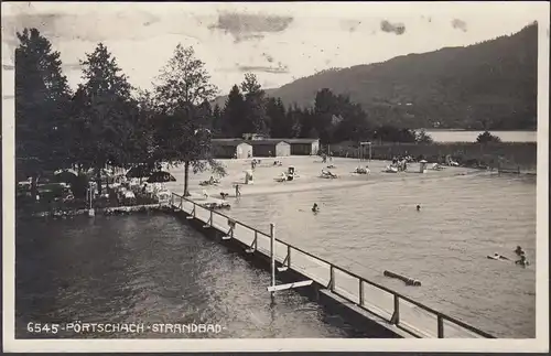 Pörtschach am Wörthersee, Strandbad, gelaufen 1930