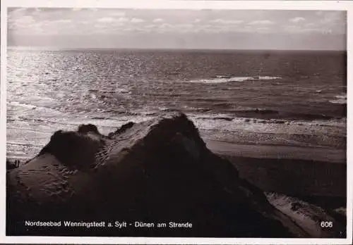 AK Wenningstedt sur Sylt, Dunes sur la plage, couru en 1955