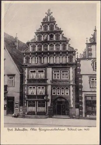 AK Bad Salzuflen, Altes Bürgermeisterhaus, gelaufen 1958