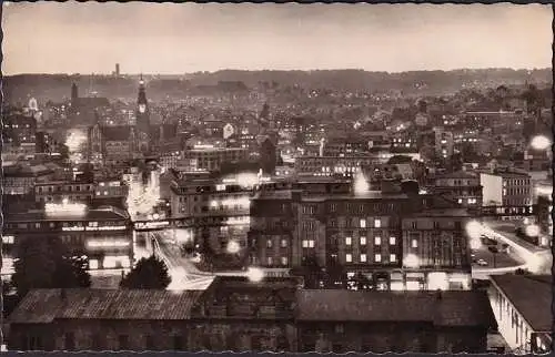 AK Wuppertal Elberfeld, Stadtansicht am Abend, gelaufen