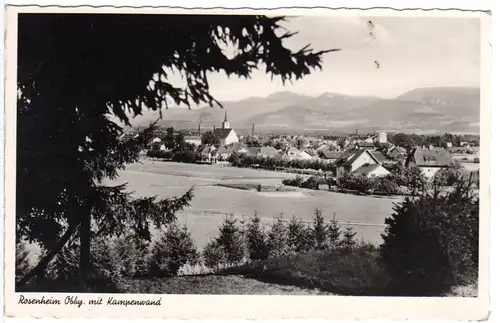 Rosenheim m. Kampenwand u. Gebäuden, 1940 gebr. Foto-AK