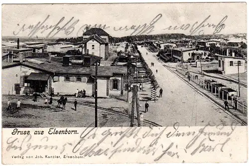 Belgien, Gruss aus ELSENBORN, 1906 gebr. sw-AK. Gemeinde Bütgenbach