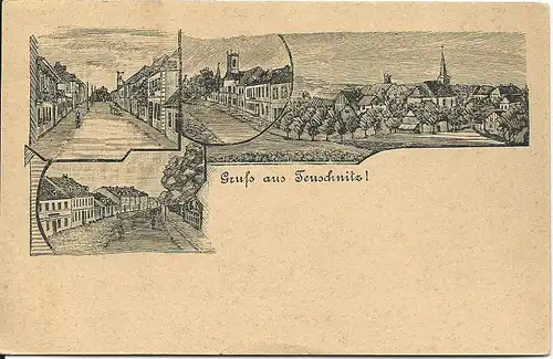 Bayern, ca. 1888, ungebr.  AK-Vorläufer Gruß aus Teuschnitz