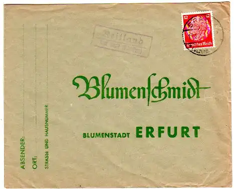 DR 1937, Landpost Stpl. REITLAND über Brake auf Brief m. 12 Pf.