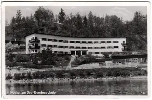 Kochel am See, Bundesschule, 1950 gebr. sw-AK 