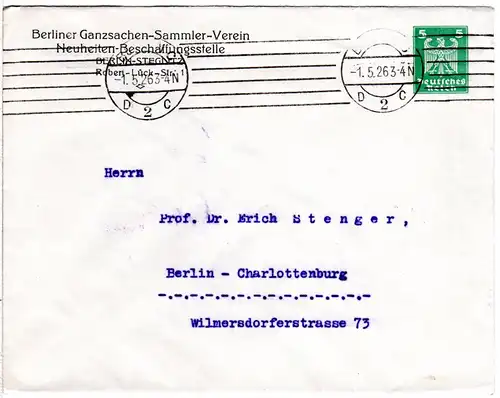 DR 1926, gebr. 5 Pf. Privatganzsache Umschlag Berliner Ganzsachen Sammler Verein