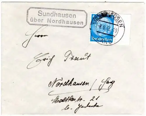 DR 1931, Landpoststpl. WITTLEKOFEN Bonndorf (Schwarzwald) Land auf Brief m. 4 Pf