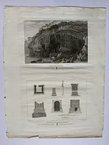 Cabo De St.Antonius Und Grabschmuck Daimuz - Alexandre Laborde - Alt Gravur 1810